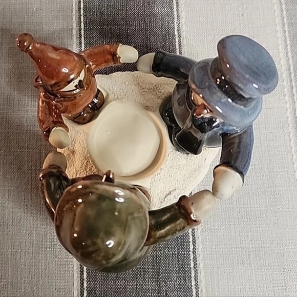 3 Snowman ☃️ Family Christmas 🎄 Holiday Ceramic Tealight Candle Holder - Picture 8 of 13